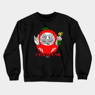 CYDERPUNK DARUMA black Crewneck Sweatshirt